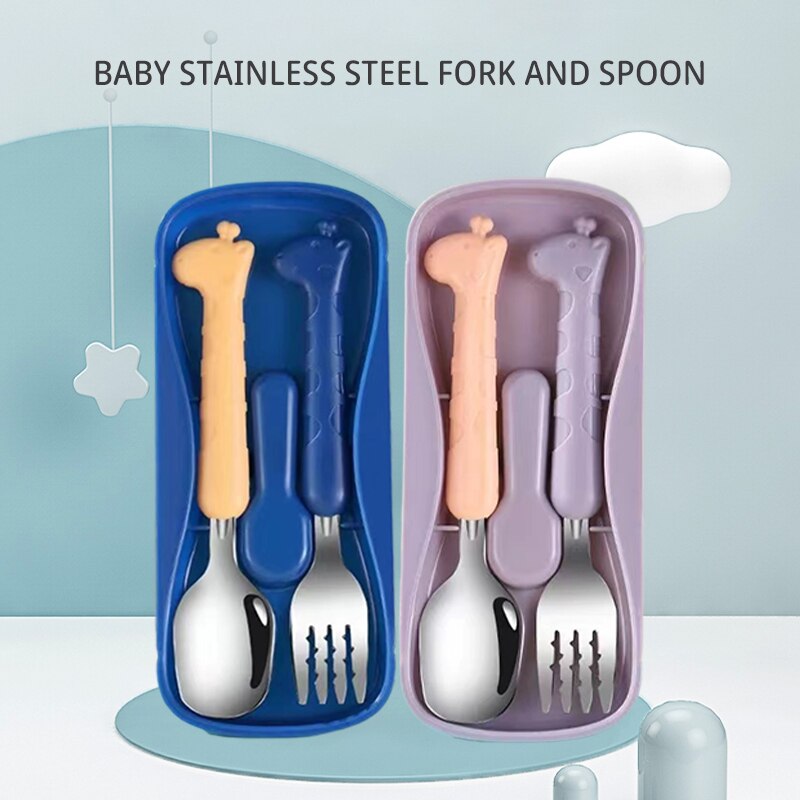 Baby Food Grater - Conjunto de talheres infantis 304, faca