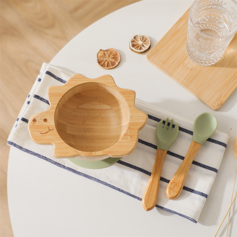 Baby Food Dinner - Conjunto de talheres de madeira para