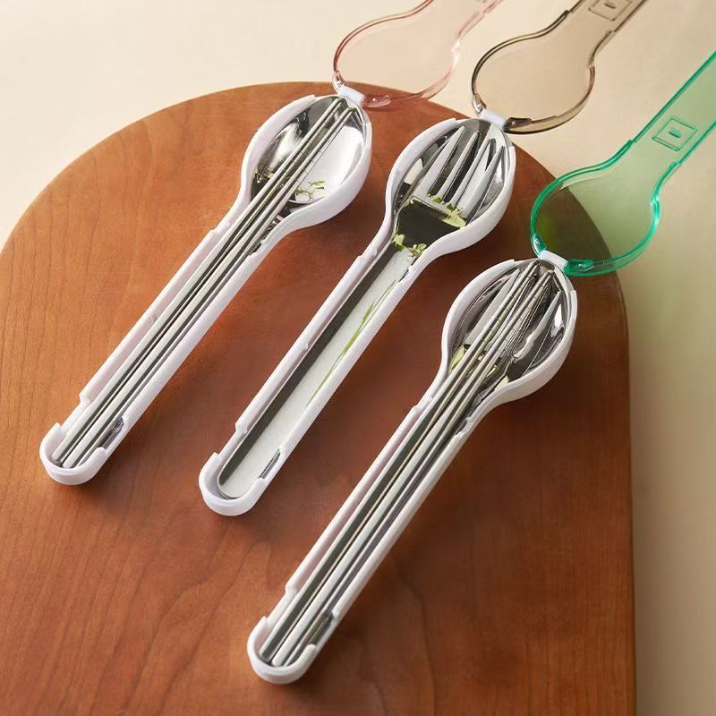 Weaning Spoon Set - Conjunto de talheres portátil com caixa