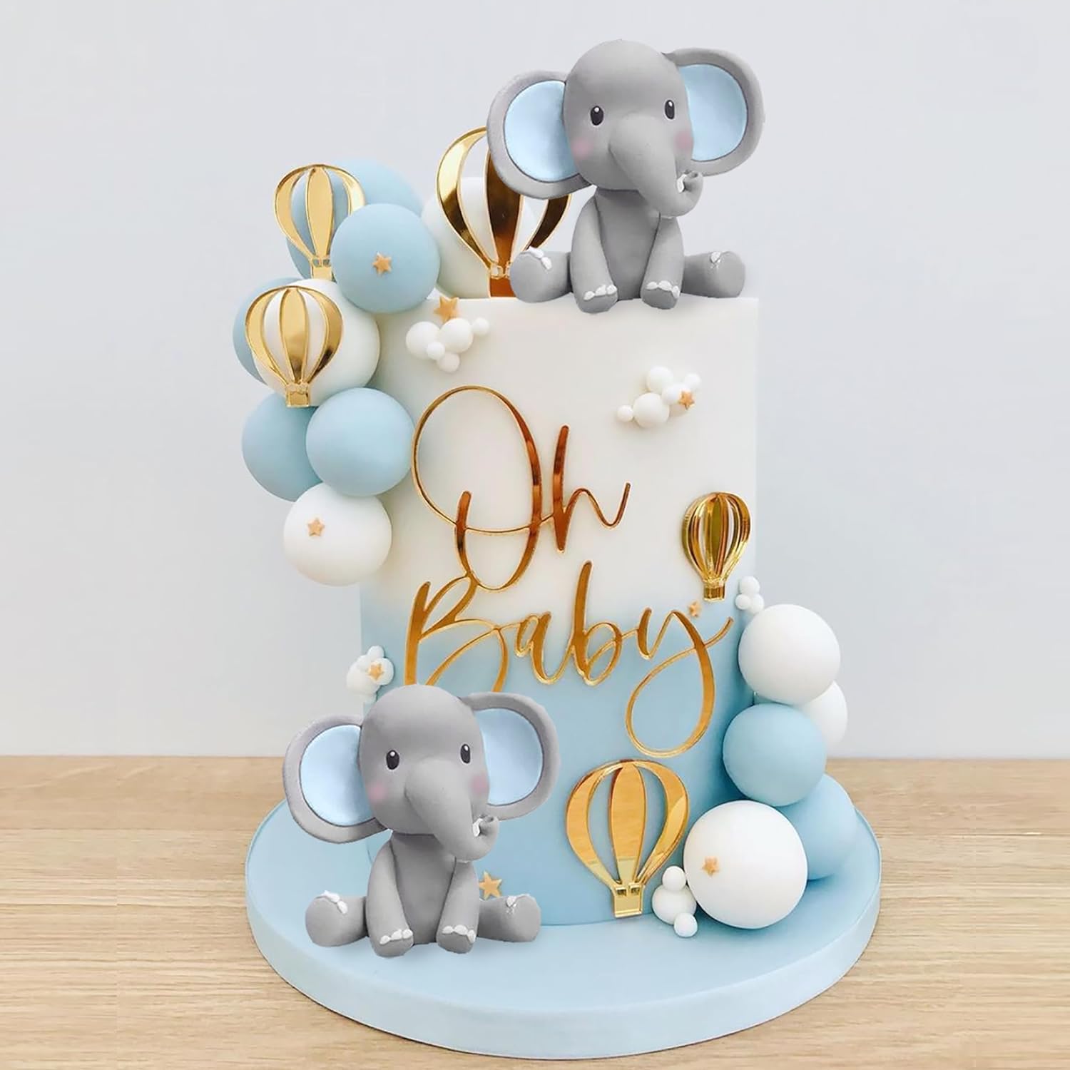 Baby Food Flavors - Decoração de bolo de elefante, topper