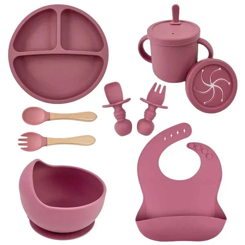 Baby Food Dinner - Conjunto de prato infantil de silicone