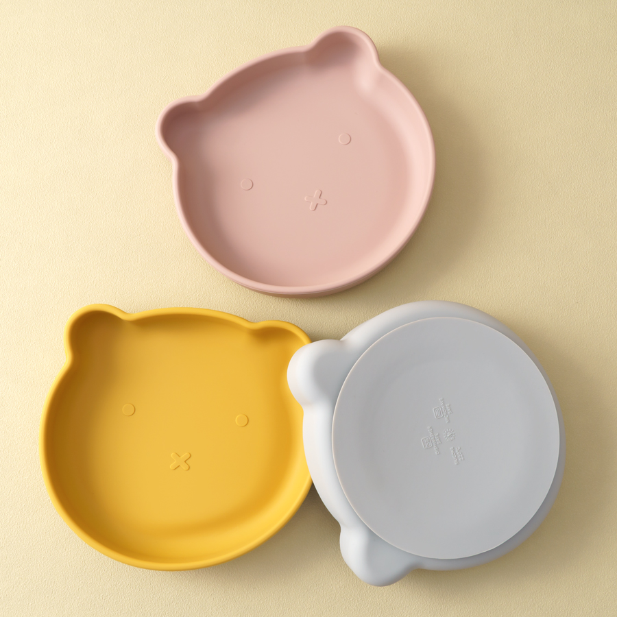 Baby Food Dinner - 1pc silicone pratos do bebê sucção