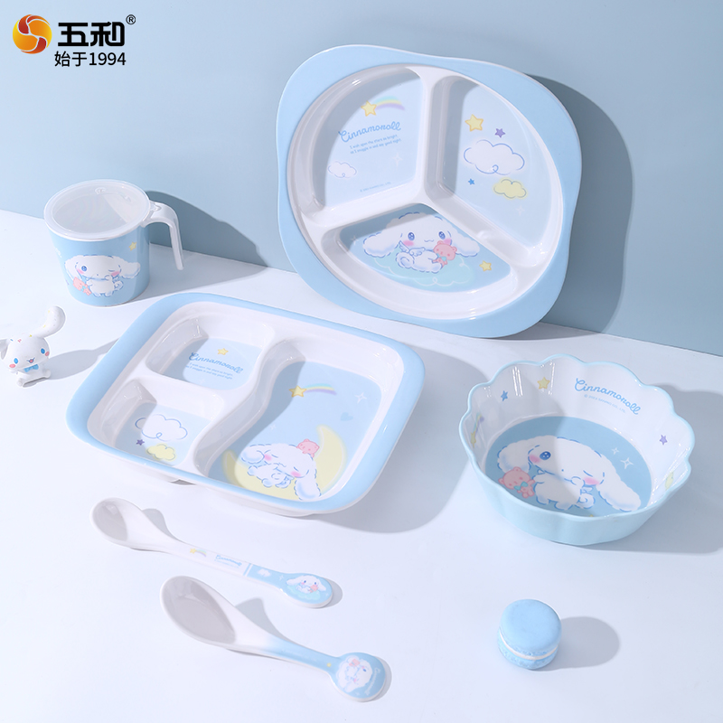 Baby Food Dinner - Para sanrio utensílios de mesa anti