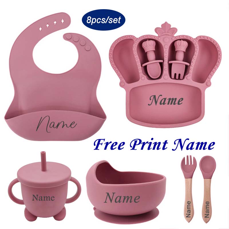 Louça de silicone com nome per - Baby Food Dinner avaliação e preço