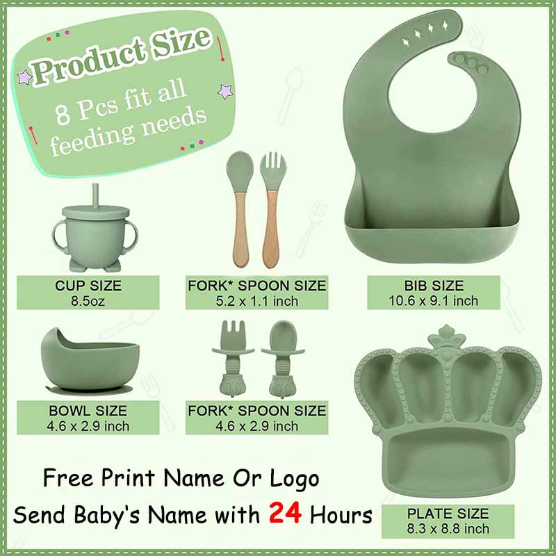 Louça de silicone com nome per - Baby Food Dinner avaliação e preço