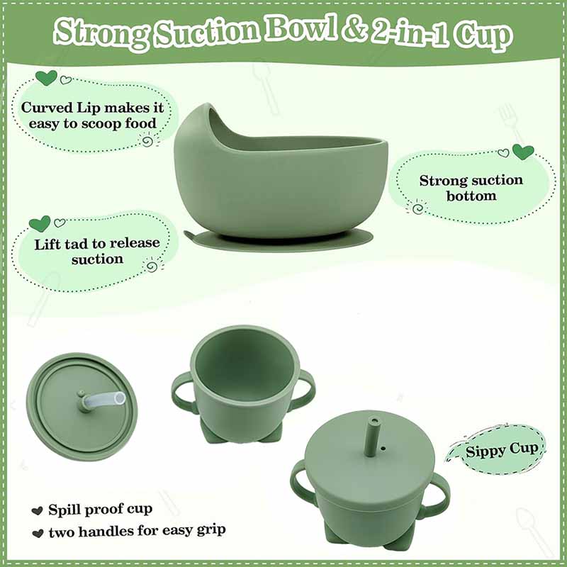 Louça de silicone com nome per - Baby Food Dinner avaliação e preço