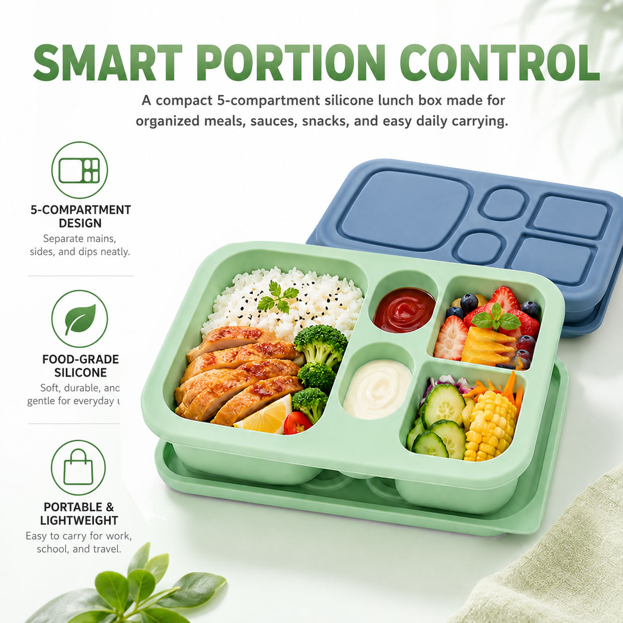 Lancheira portátil de silicone - Baby Food Plan avaliação e preço