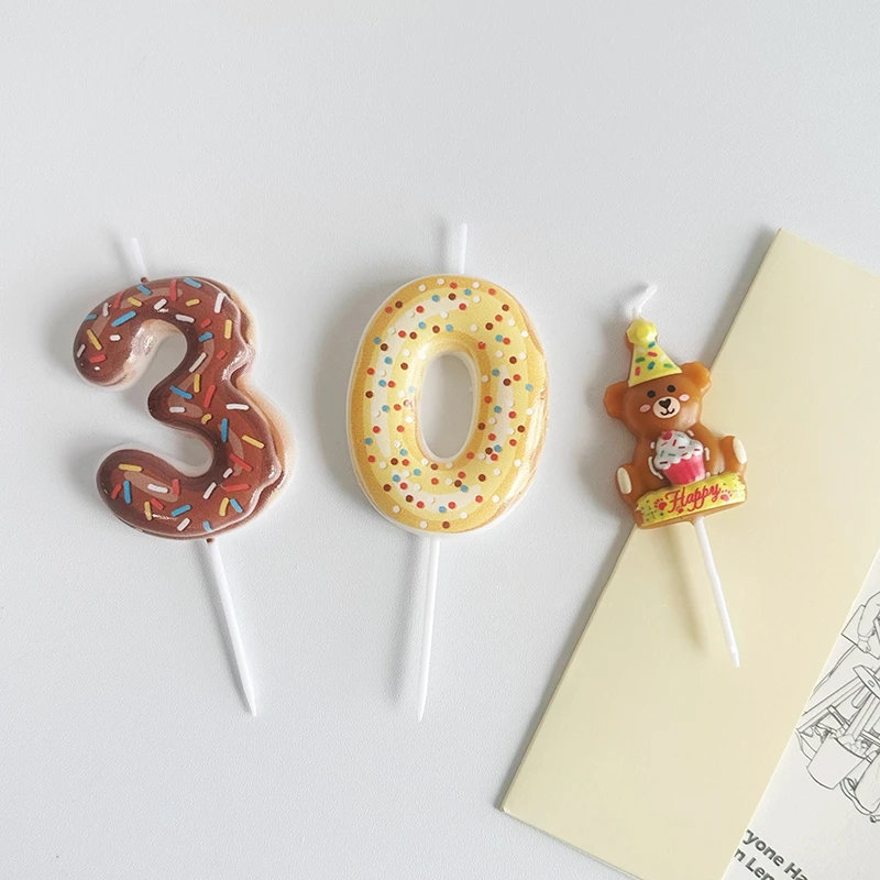 Doce donut número vela 0-9 núm - Baby Food Plan avaliação e preço