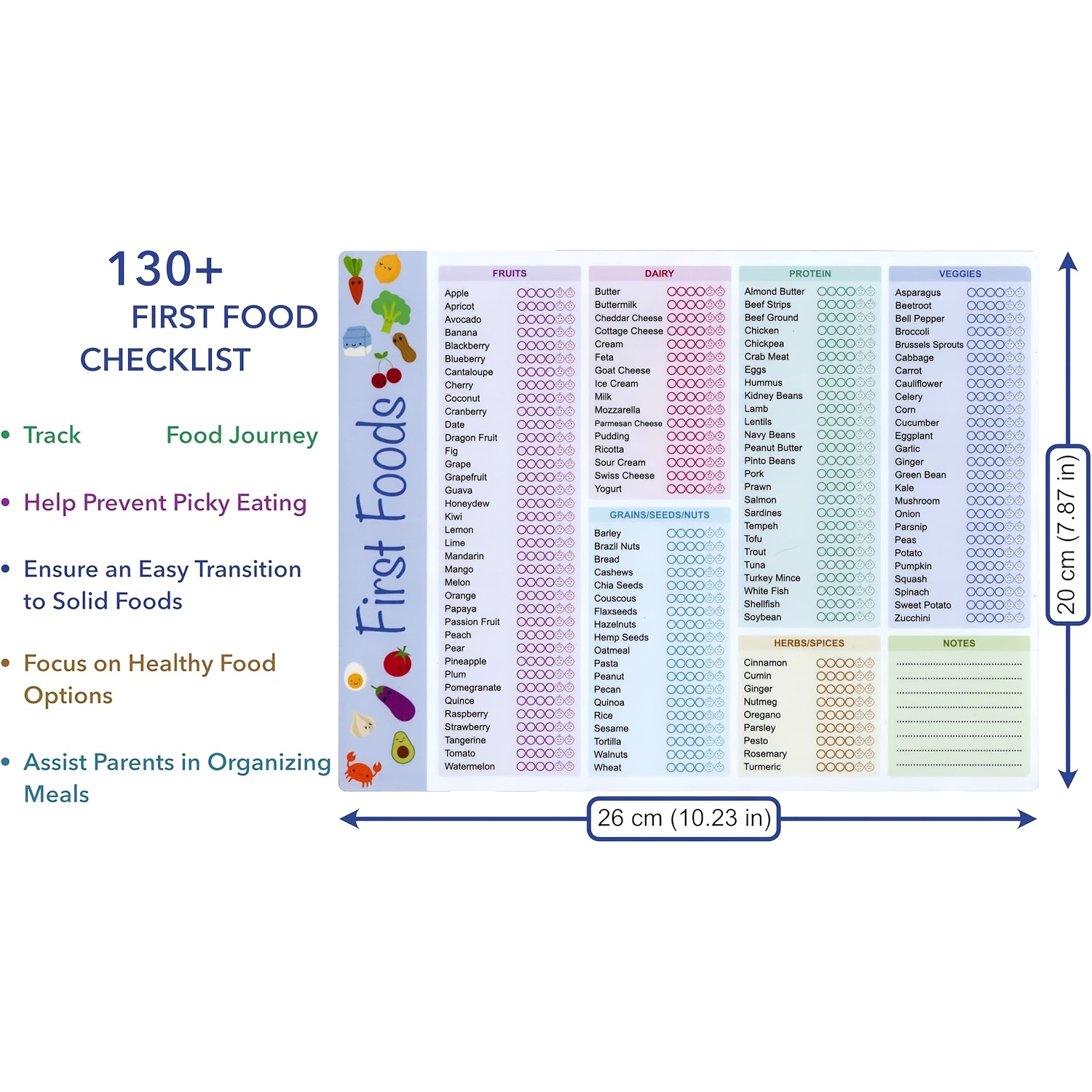 Rastreador de Alimentos para B - Baby Food Checklist avaliação e preço