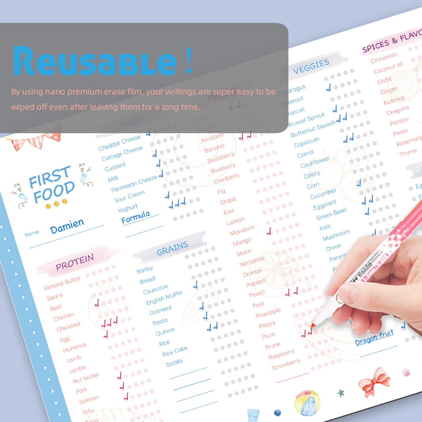 Quadro Magnético de Primeiros  - Baby Food Checklist avaliação e preço