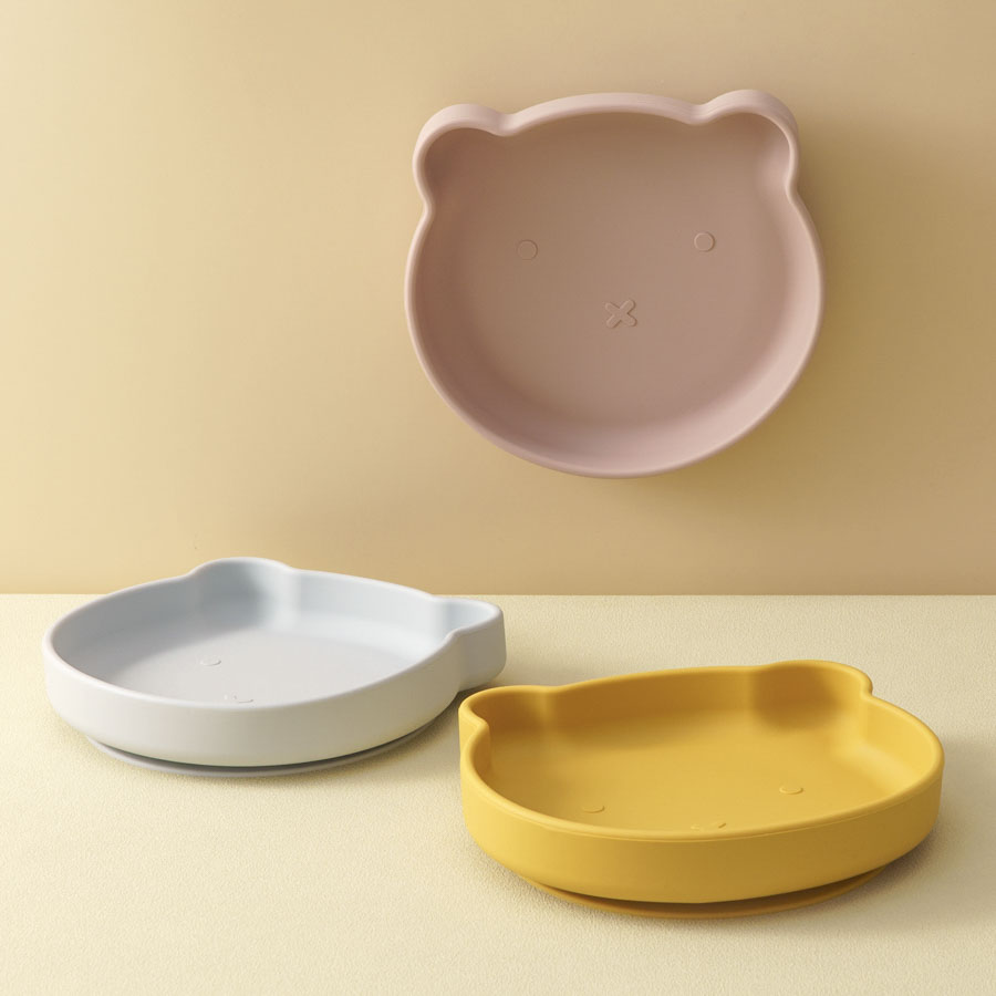 1pc silicone pratos do bebê su - Baby Food Dinner avaliação e preço