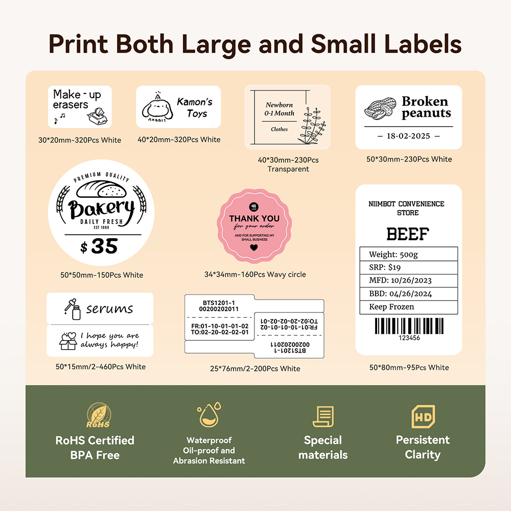 NIIMBOT B21/B1 Impressora Térm - Baby Food Label avaliação e preço
