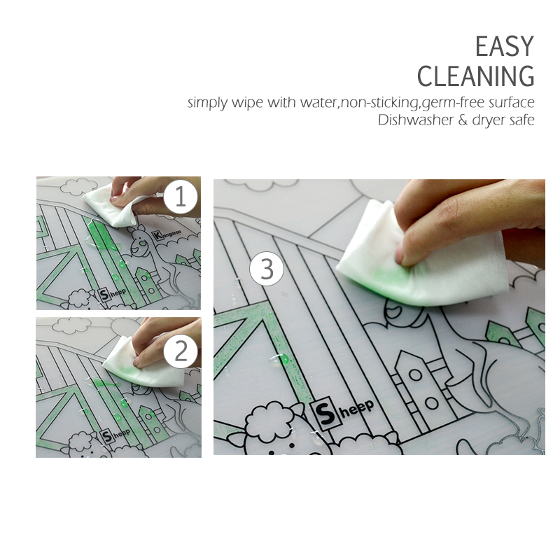 Silicone bebê placemat 1pc ute - Baby Food Dinner avaliação e preço