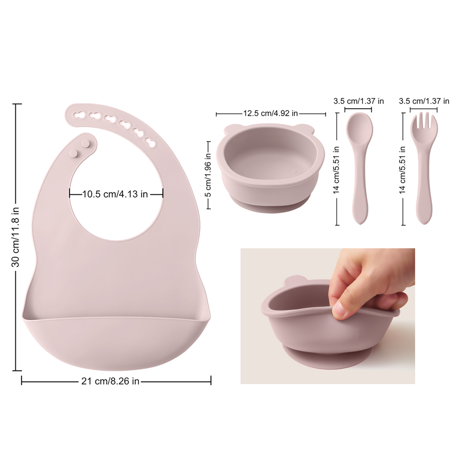 Louça de silicone infantil, co - Baby Food Dinner avaliação e preço